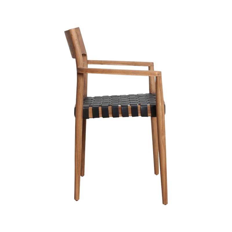 DINING ARMCHAIR WITH LEATER SEAT TEAKWOOD DINING ARMCHAIR WITH LEATER SEAT TEAKWOOD